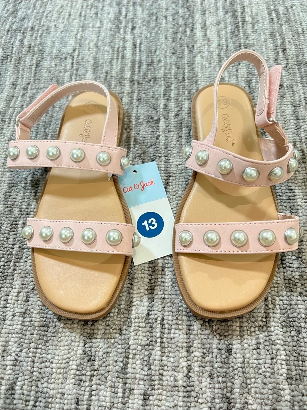Cat & Jack Pink Pearl-Accent Girls' Sandals Various Sizes